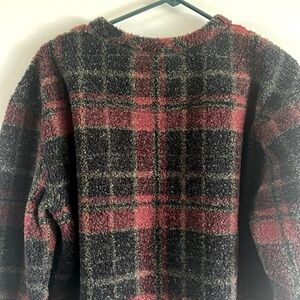 Vintage Woolrich fleece plaid oversize sweater / sweater dress